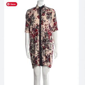 Alexandre Herchcovitch Floral Print Mini Shirtdress - Small